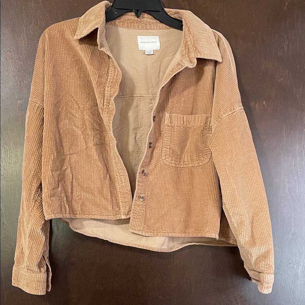 American Eagle Light Brown Corduroy Utility Jacket